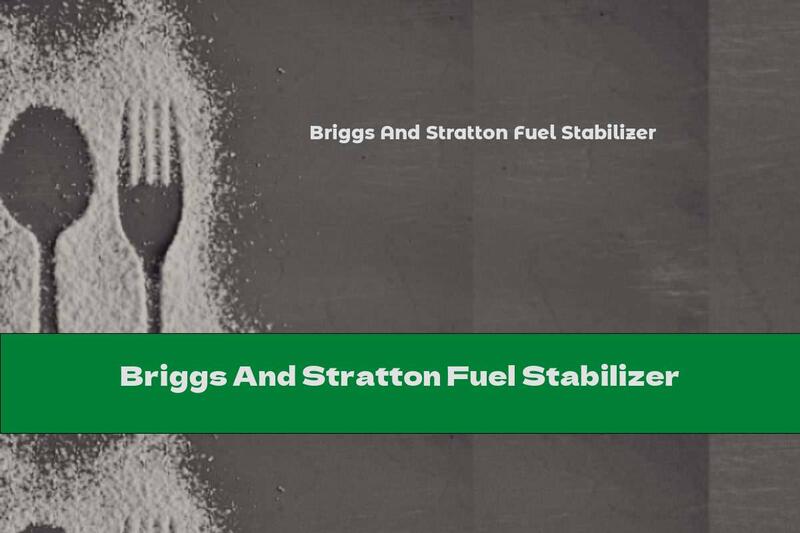 Briggs And Stratton Fuel Stabilizer