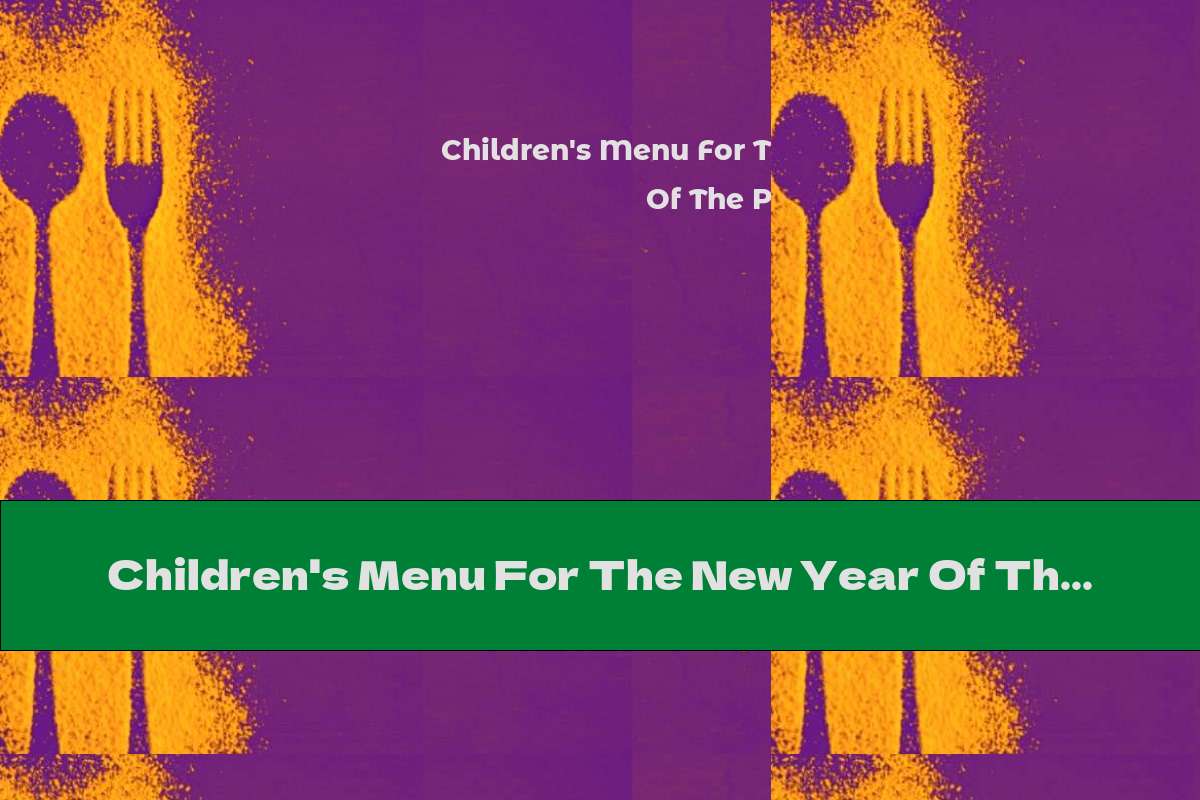 Children's Menu For The New Year Of The Pig