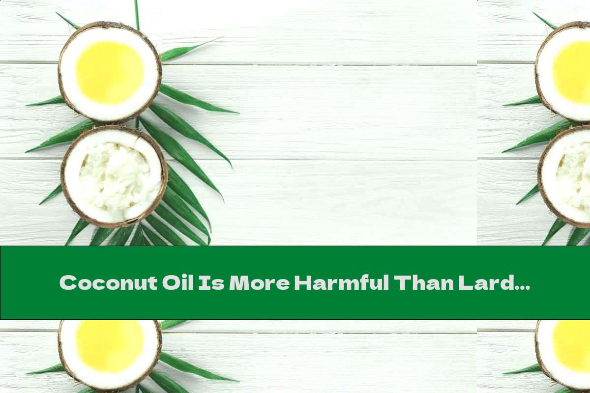 Coconut Oil Is More Harmful Than Lard And Butter Combined