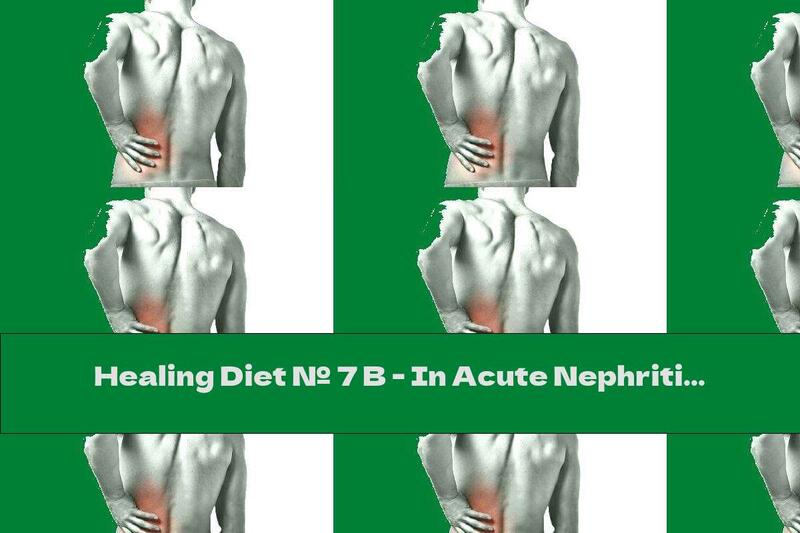 Healing Diet № 7 B - In Acute Nephritis