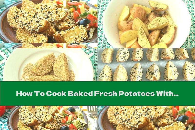 How To Cook Baked Fresh Potatoes With Sesame And Olive Oil - Recipe