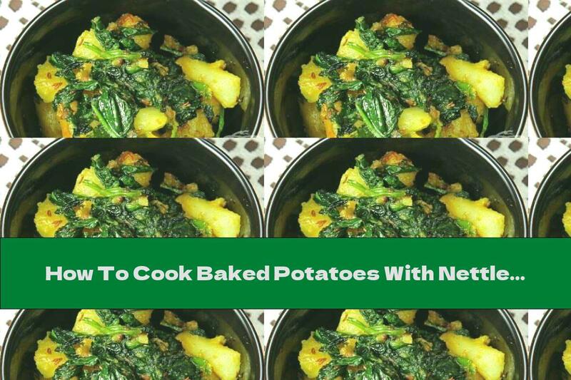 How To Cook Baked Potatoes With Nettle And Yellow Cheese Pesto Sauce - Recipe