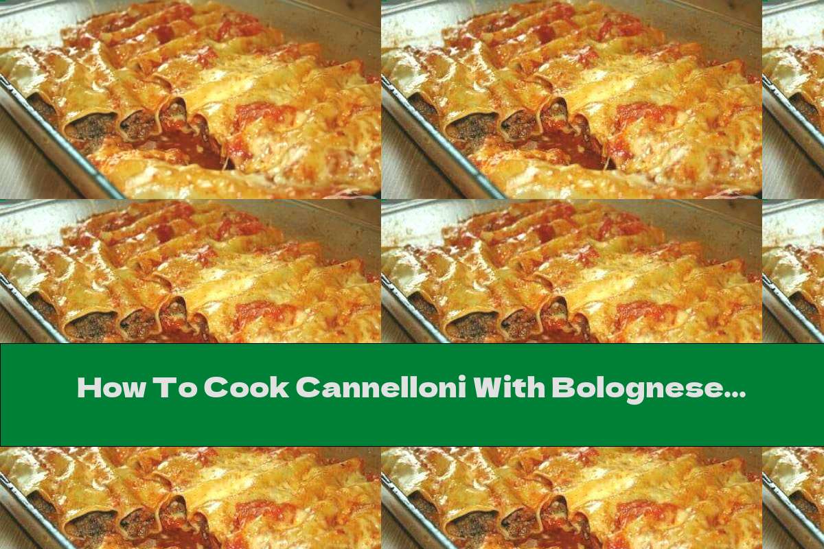 How To Cook Cannelloni With Bolognese Sauce And Yellow Cheese - Recipe