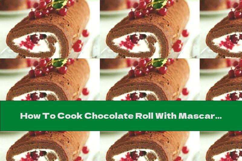 How To Cook Chocolate Roll With Mascarpone And Raspberries - Recipe