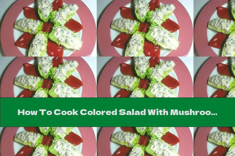 How To Cook Colored Salad With Mushrooms, Ham And Cream - Recipe