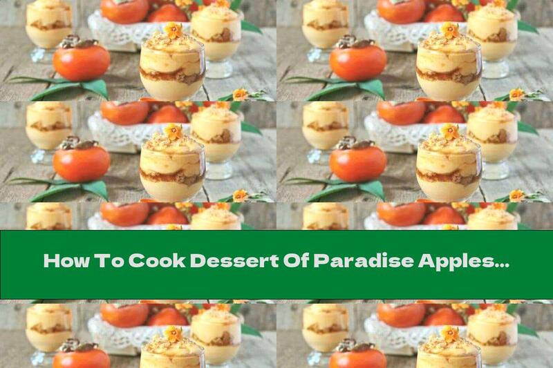 How To Cook Dessert Of Paradise Apples With Mascarpone, Biscuits And Coffee - Recipe