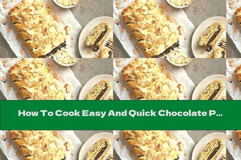 How To Cook Easy And Quick Chocolate Puff Roll With Almonds - Recipe