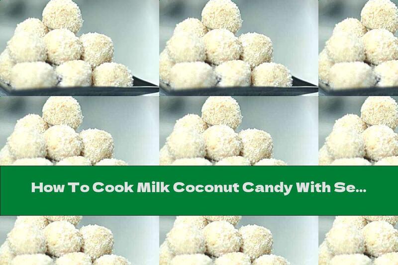 How To Cook Milk Coconut Candy With Sesame - Recipe