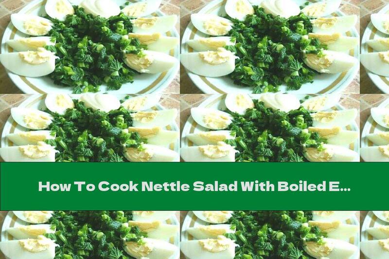 How To Cook Nettle Salad With Boiled Eggs And Sour Cream - Recipe