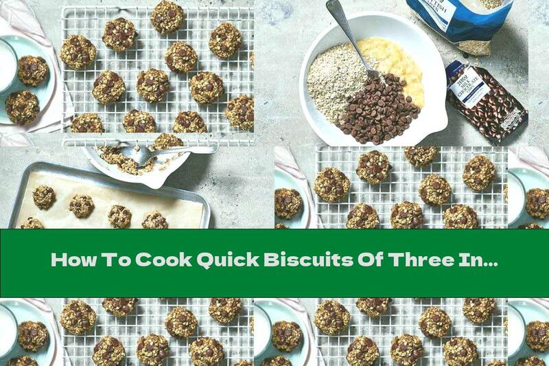 How To Cook Quick Biscuits Of Three Ingredients - Oats, Banana And Chocolate - Recipe