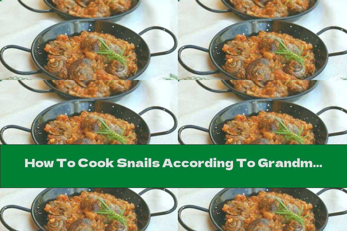How To Cook Snails According To Grandmother's Recipe Recipe This