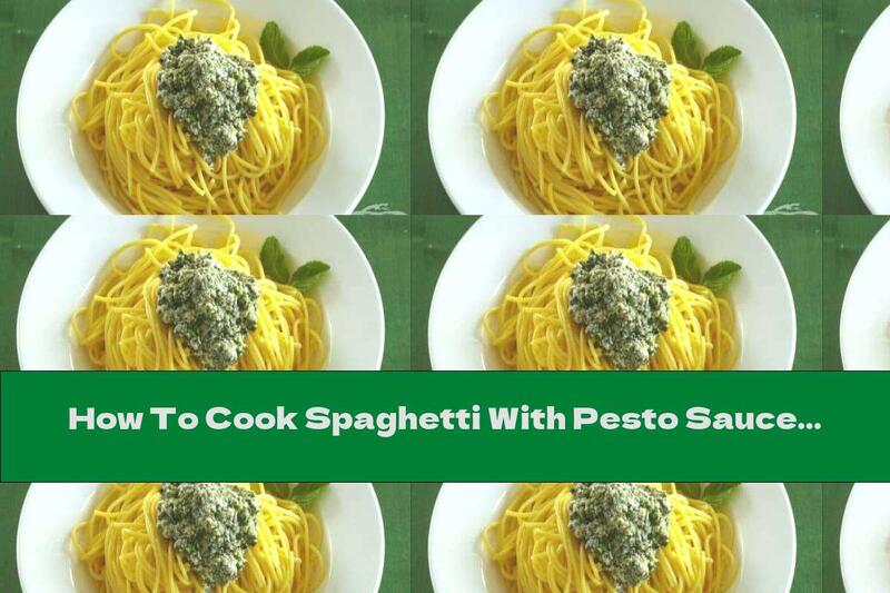 How To Cook Spaghetti With Pesto Sauce From Cream Cheese And Olives - Recipe