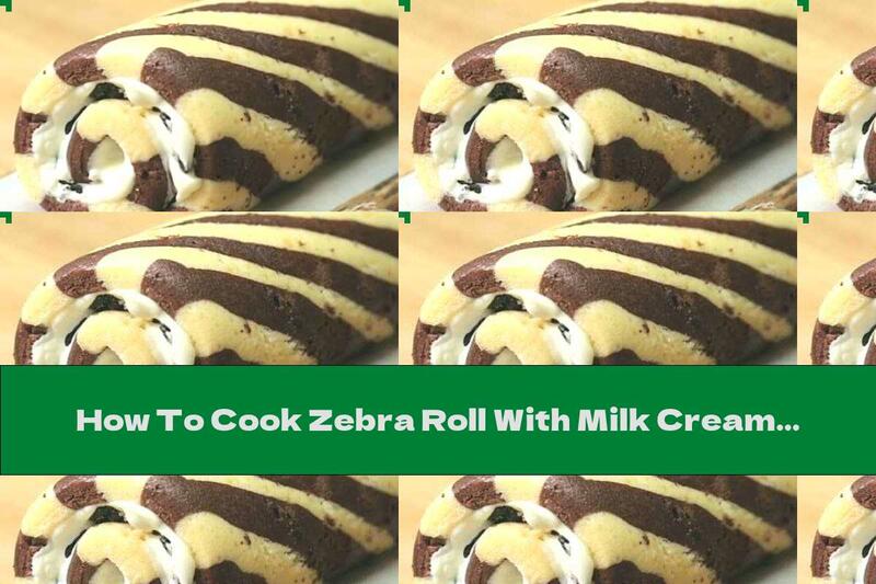 How To Cook Zebra Roll With Milk Cream And Cookies - Recipe