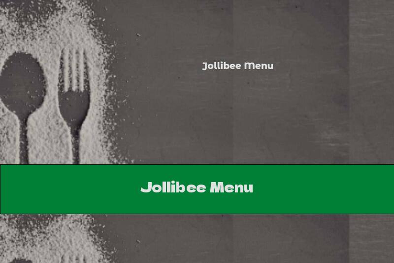 Jollibee Menu