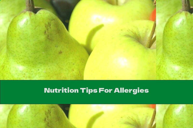 Nutrition Tips For Allergies