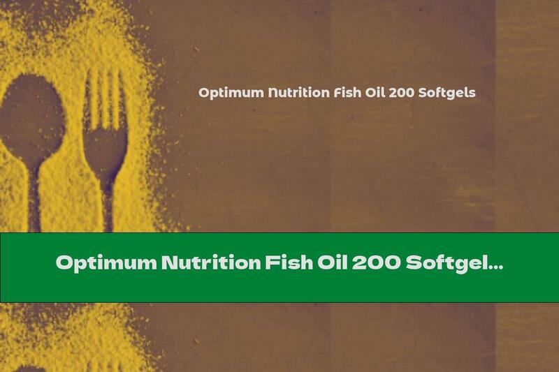 Optimum Nutrition Fish Oil 200 Softgels