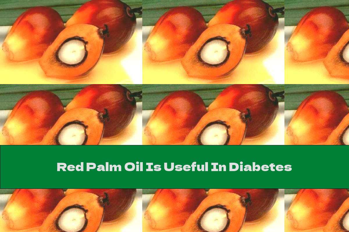 Red Palm Oil Is Useful In Diabetes This Nutrition