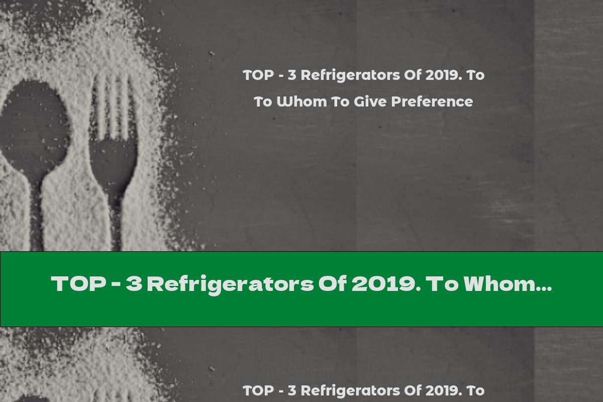 TOP - 3 Refrigerators Of 2019. To Whom To Give Preference